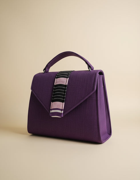 Zawadi Accent Satchel Top Handle Clutch / Handbag for Women