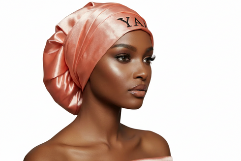 NAWOTWE YAA Days of the Week African Names Satin Bonnet Hair Accessory with Adjustable Tie Back - Thursday