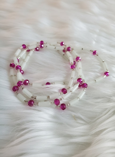Shaka Lights Out Waist Beads - pink