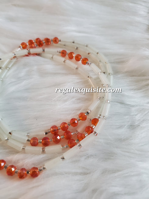 Shaka Lights Out Waist Beads - orange