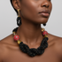 Lumina handmade elegance woven seed bead necklace earring set