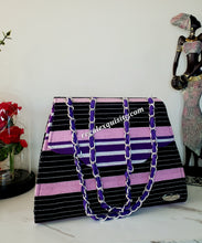 Load image into Gallery viewer, Abstract Elegance Clutch with Chain
