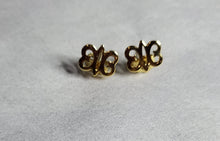 Load image into Gallery viewer, Adinkra Ghanaian Tradition Stud Gold Earrings
