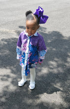 Load image into Gallery viewer, ADUBEA Kids African Print Ankara Midi Shirt Dress
