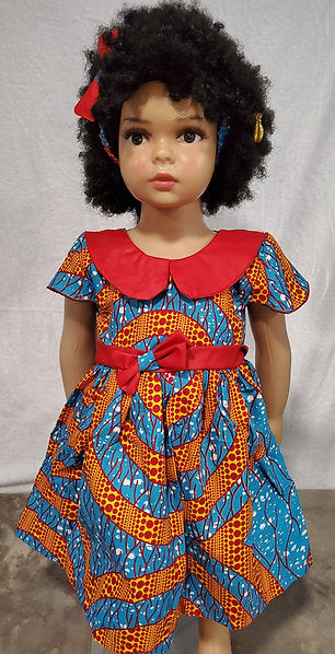 Asantewaa Uniform African Print Girl Dress
