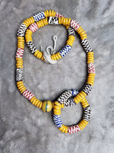 Load image into Gallery viewer, Obaasima Unisex African bead necklace and bracelet set - Unisex
