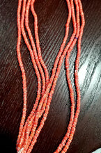 Load image into Gallery viewer, Lom Na Va Duo Waist Beads  - Orange &amp; White Ahyenie
