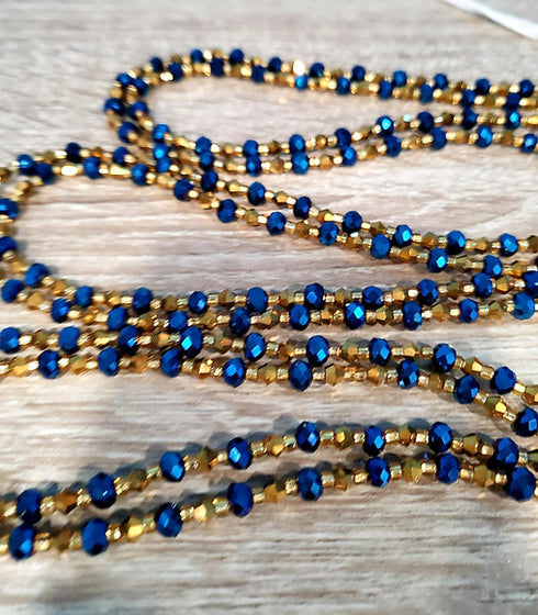 Ayana Blue Embellishment Waist Beads - Ahyenie