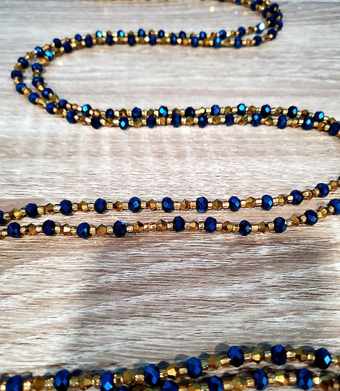 Ayana Blue Embellishment Waist Beads - Ahyenie