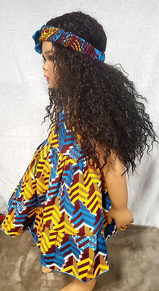 Rohana sleeveless African Print Girl Dress