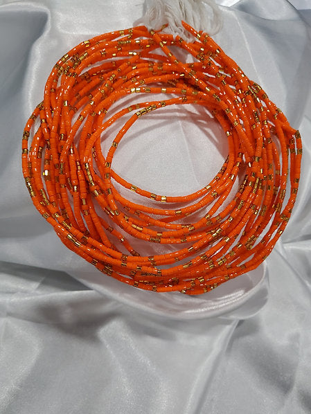 Odehyie Orange Class Waist Beads - Ahyenie