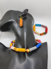 Load image into Gallery viewer, Ohemaa Kente Necklace, Bracelet and Earring Set
