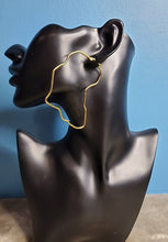 Load image into Gallery viewer, Elegant Contour African Map Hoop Earrings
