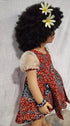 Aaliyah Ankara African Print Baby Girl Dress with Sheer Puff Sleeves – Handmade