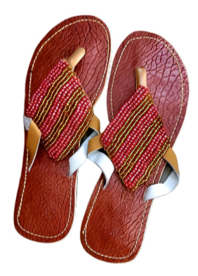 Beaded African Summer Slippers