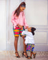 Agyeiwaa  kids African Print Ankara Shorts and Blouse Set