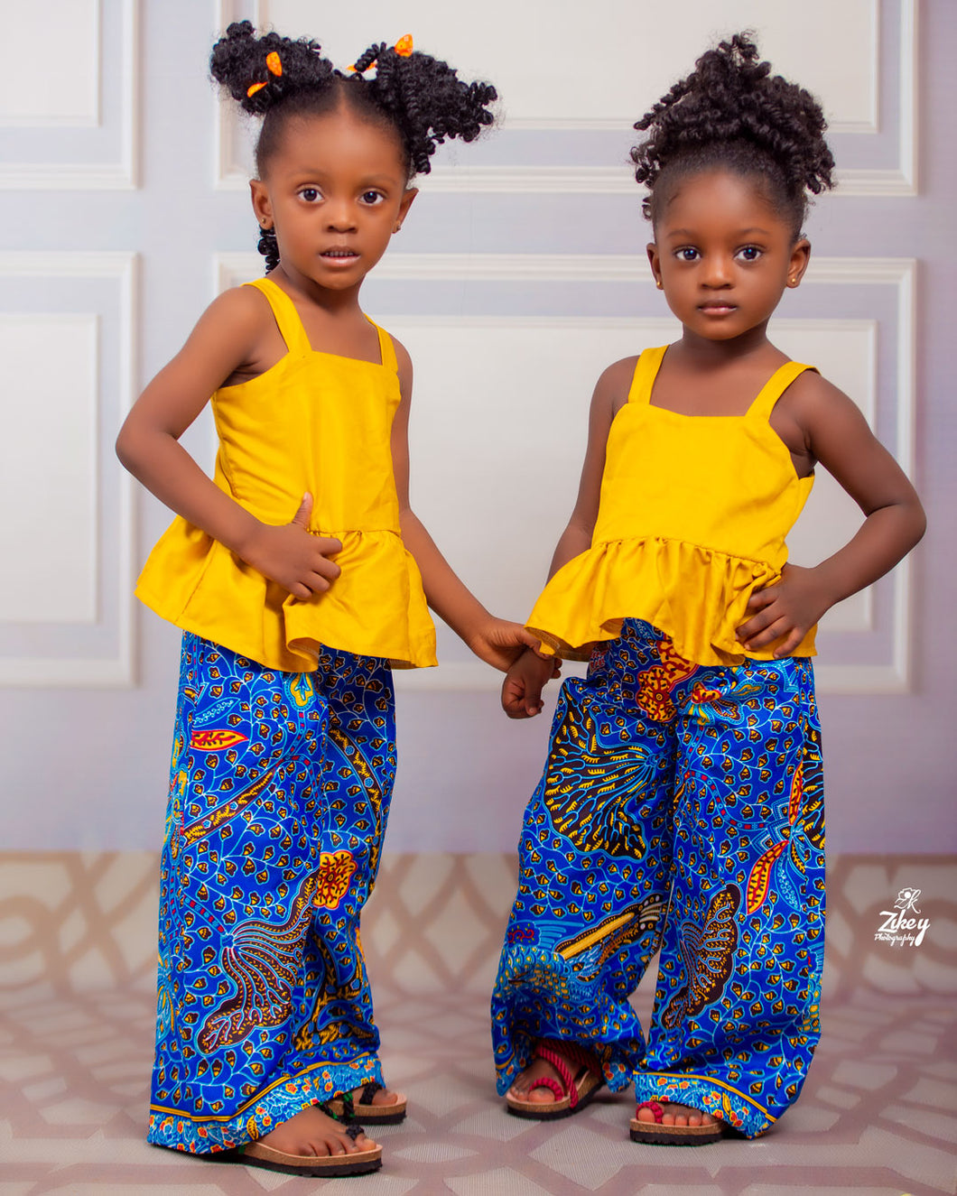 EDLINE Palazzo Pants / Trousers Kids Ankara African Print