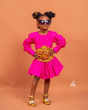 Load image into Gallery viewer, XESI SATIN WITH ANKARA TOUCH DRESS
