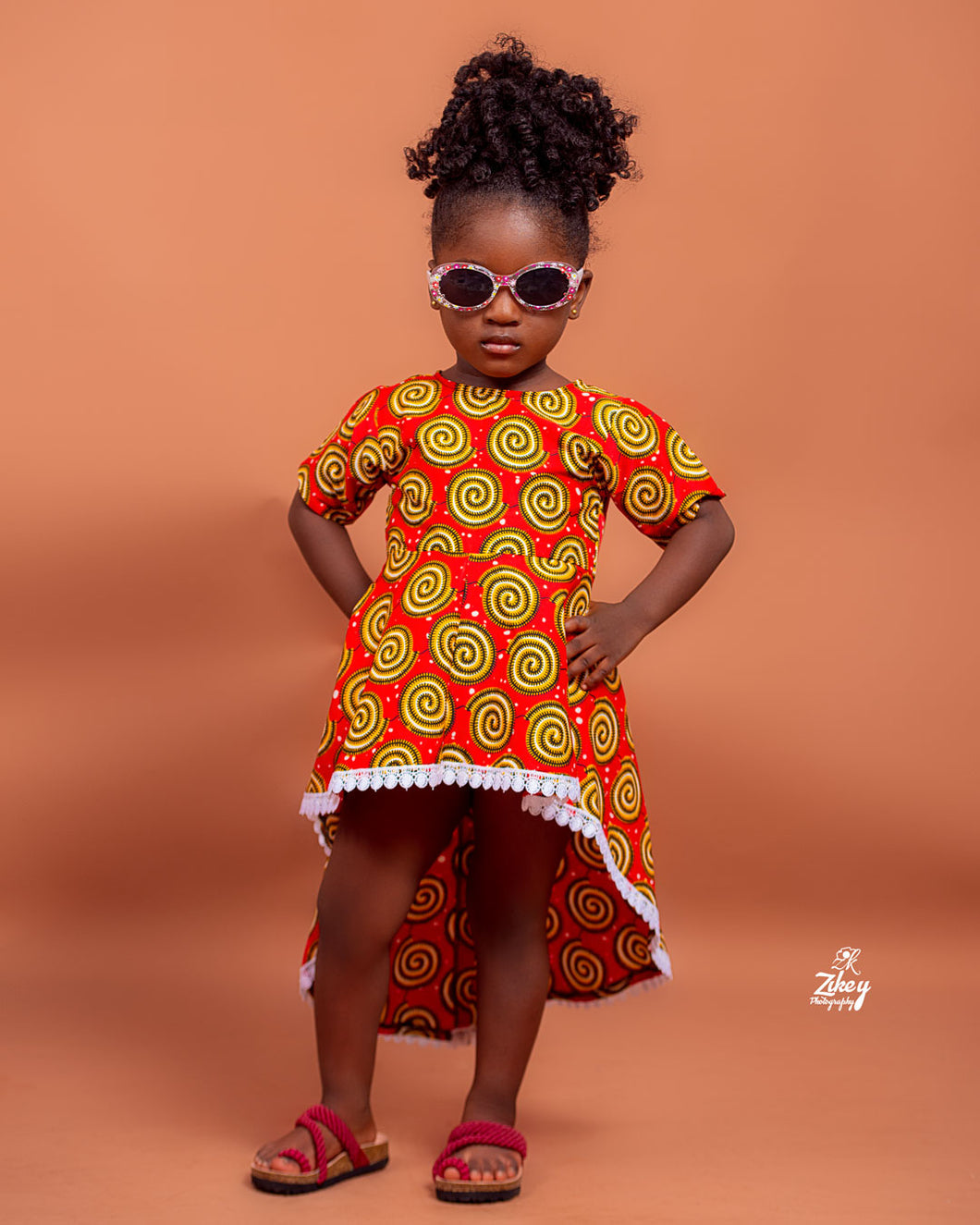 POPOTI High and Low Ankara Dress