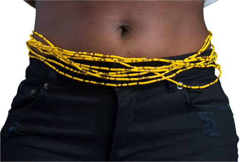 Odehyie Yellow Class Waist Beads - Ahyenie